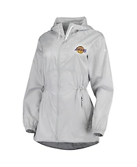Women's Columbia Gray Los Angeles Lakers Flashback Full-Zip Jacket