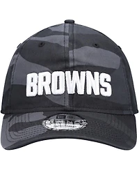 Men's New Era Charcoal Cleveland Browns Camo Core Classic 2.0 9Twenty Adjustable Hat