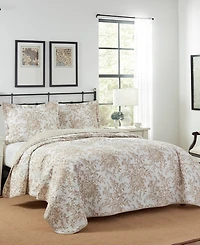 Laura Ashley Bedford Cotton Reversible 3-Pc. Quilt Set, King