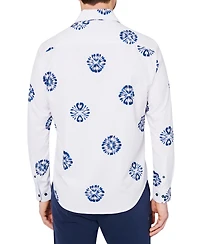 Society of Threads Men's Slim Fit Non-Iron Floral Performance Stretch Button-Down Shirt