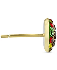 Giani Bernini Multicolor Crystal Taco Stud Earrings in 18k Gold-Plated Sterling Silver, Created for Macy's