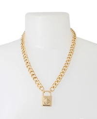 Steve Madden Padlock Pendant Necklace