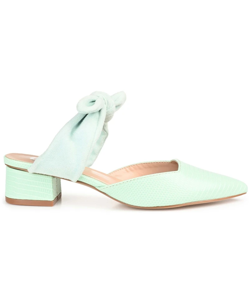 Journee Collection Women's Melora Bow Detail Slip On Mules
