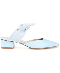 Journee Collection Women's Melora Bow Detail Slip On Mules