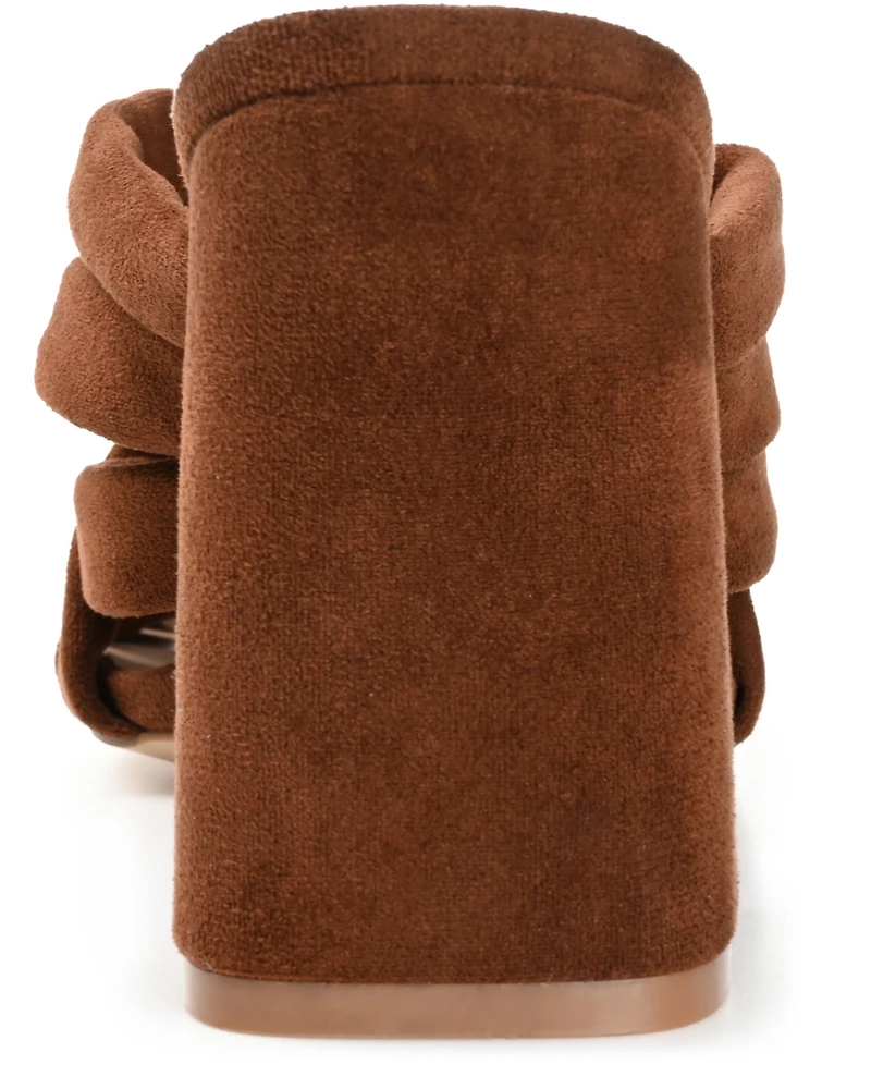 Journee Collection Women's Dorisa Woven Block Heel Sandals