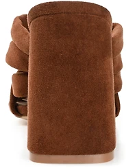 Journee Collection Women's Dorisa Woven Block Heel Sandals