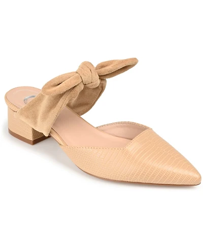 Journee Collection Women's Melora Bow Detail Slip On Mules