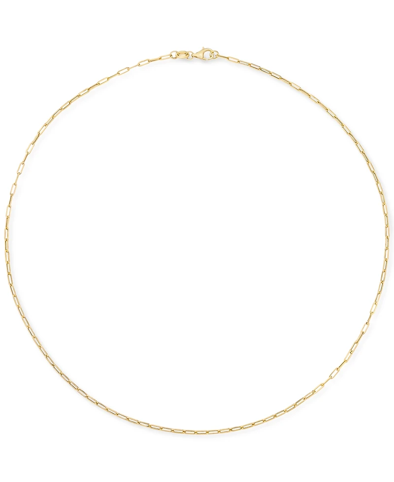 Paperclip Link 18" Chain Necklace in 14k Gold