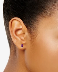 2-Pc. Set Amethyst Baguette Pendant Necklace & Matching Stud Earrings (5/8 ct. t.w.) Sterling Silver (Also Mystic Topaz Blue Topaz)