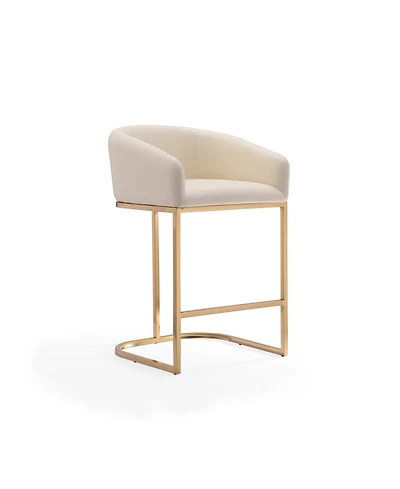 Manhattan Comfort Louvre 36" Leatherette Upholstered Counter Stool