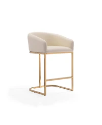 Manhattan Comfort Louvre 36" Leatherette Upholstered Counter Stool