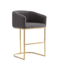 Manhattan Comfort Louvre 36" Leatherette Upholstered Counter Stool