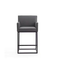 Manhattan Comfort Ambassador 38" Leatherette Upholstered Counter Stool