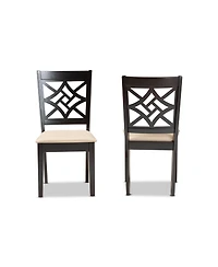 Nicolette Modern and Contemporary Wood Dining Chair Set, 2 Piece
