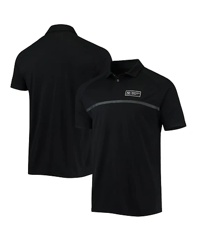Men's Levelwear Black New York Yankees Sector Raglan Polo Shirt