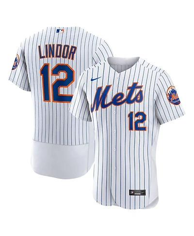 Men's Nike Francisco Lindor White New York Mets Home Authentic Player Jersey