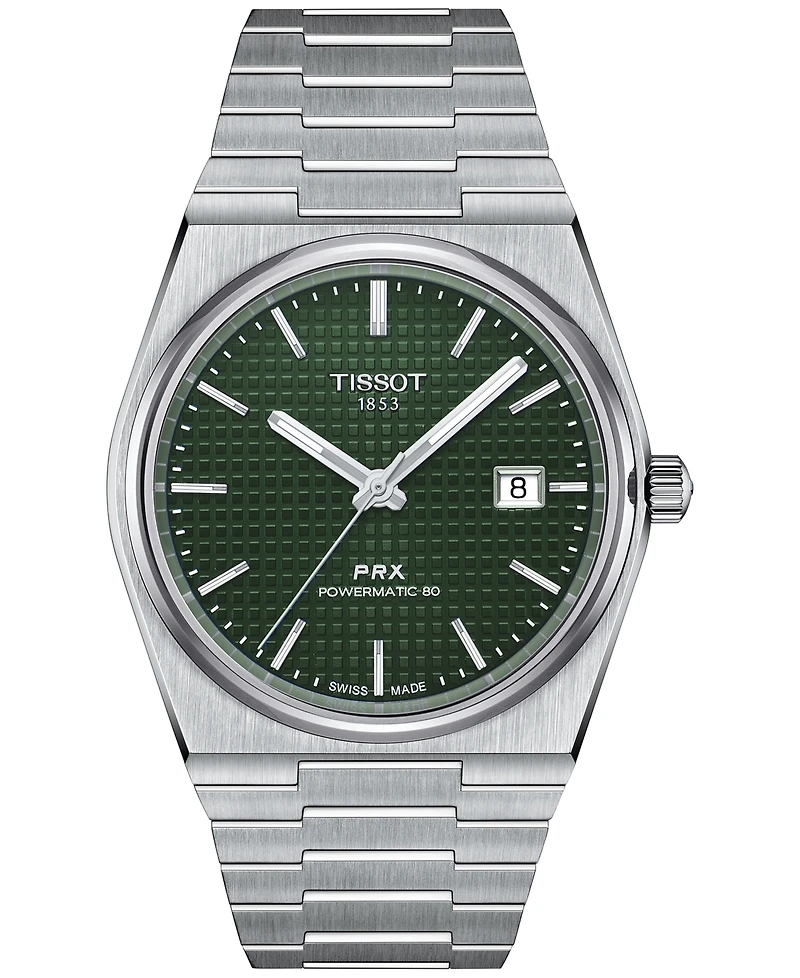 Tissot Men's Swiss Automatic Prx Powermatic 80 Stainless Steel Bracelet Watch 40mm