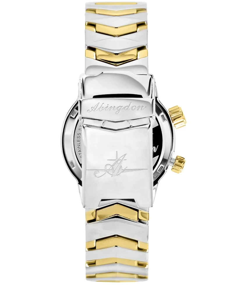 Abingdon Co. Women's Elise Tri-Time Two-Tone Stainless Steel Bracelet Watch 33mm
