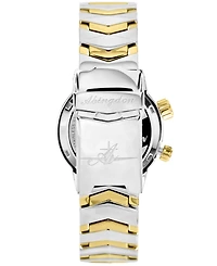 Abingdon Co. Women's Elise Tri-Time Two-Tone Stainless Steel Bracelet Watch 33mm