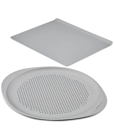Farberware SmartBrown Nonstick Baking Sheet & Pizza Crisper Pan, Set of 2