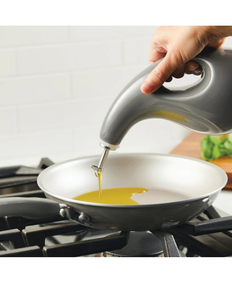 Rachael Ray Ceramics Evoo Oil & Vinegar Dispensing Bottle, Set of 2