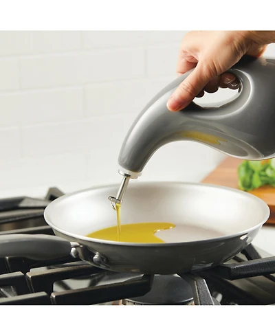 Rachael Ray Ceramics Evoo Oil & Vinegar Dispensing Bottle, Set of 2