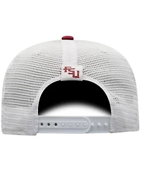 Men's Top of the World Garnet, White Florida State Seminoles Trucker Snapback Hat