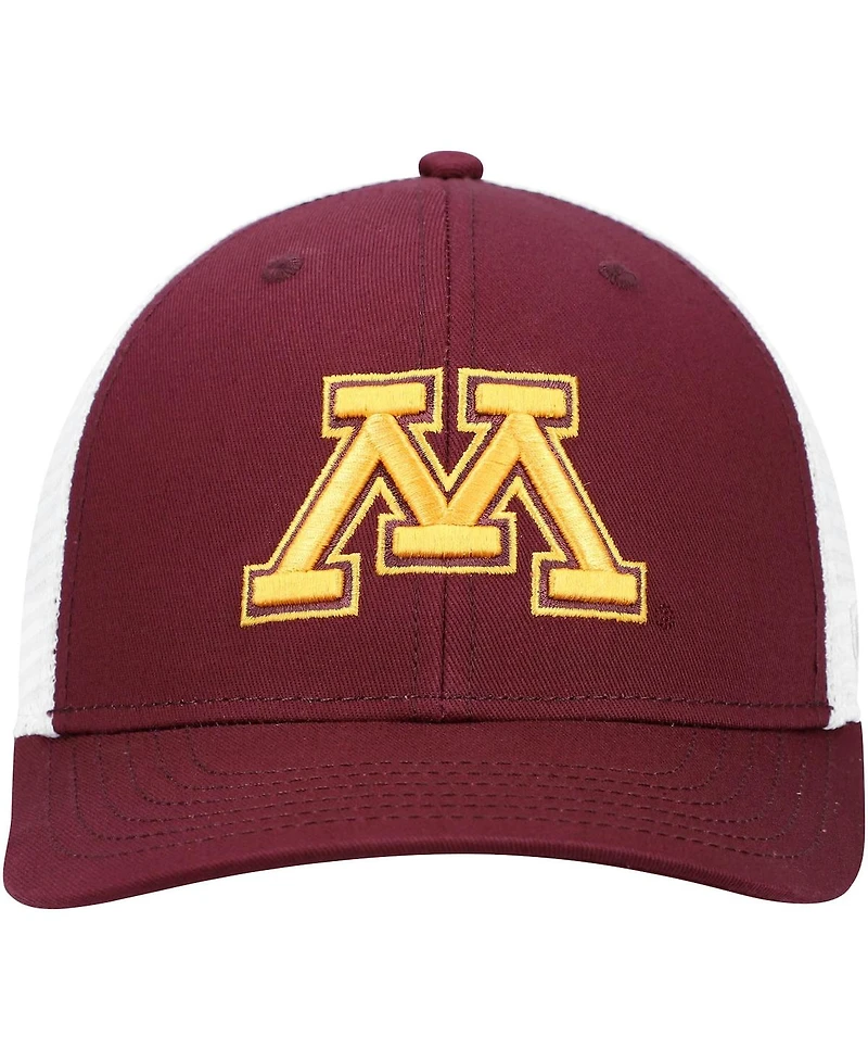 Men's Top of the World Maroon, White Minnesota Golden Gophers Trucker Snapback Hat