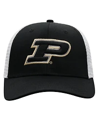 Men's Top of the World Black, White Purdue Boilermakers Trucker Snapback Hat