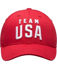 Big Boys Red Team Usa New Logo Solid Structured Adjustable Snapback Hat
