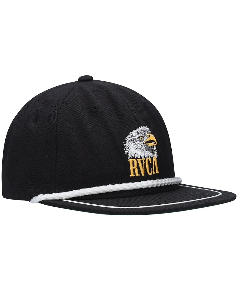 Men's Rvca Black Flight Snapback Hat