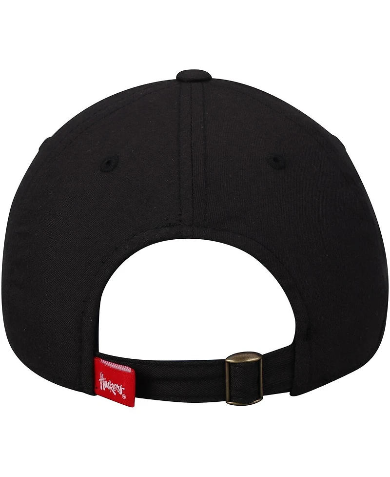 Men's Top of the World Black Nebraska Huskers Staple Adjustable Hat