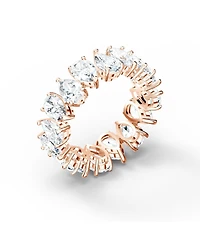 Swarovski Silver-Tone Round Crystal Ring