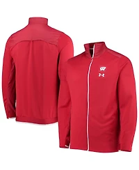 Men's Under Armour Red Wisconsin Badgers 2021 Sideline Command Full-Zip Jacket
