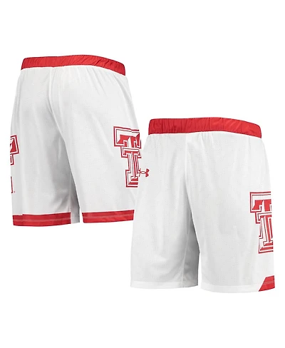 Men's Under Armour White Texas Tech Red Raiders Alternate Replica Basketball Shorts