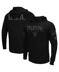 Men's Colosseum Black Villanova Wildcats Oht Military-Inspired Appreciation Hoodie Long Sleeve T-shirt