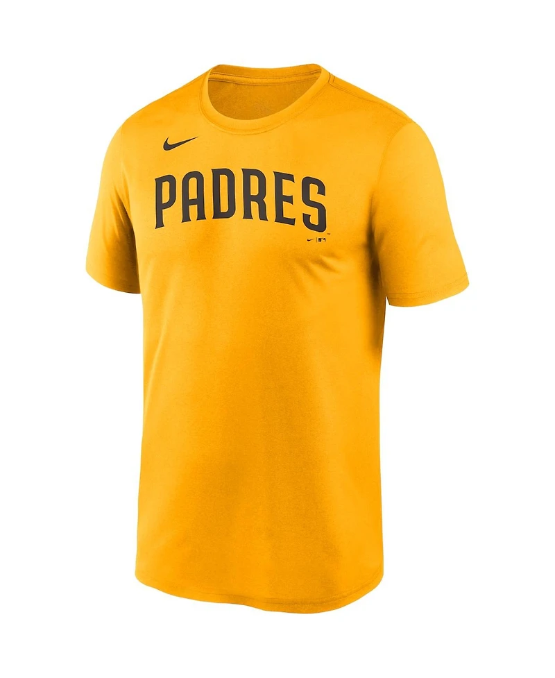 Men's Nike Gold San Diego Padres Wordmark Legend T-shirt