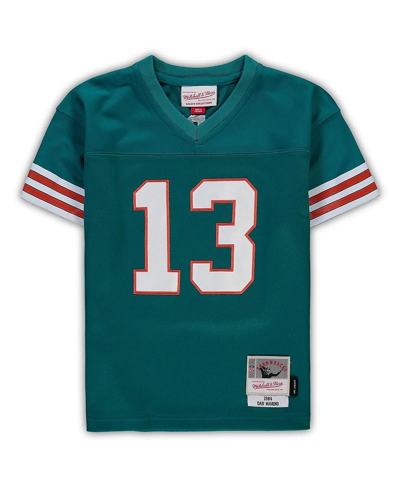 Preschool Boys and Girls Mitchell & Ness Dan Marino Aqua Miami Dolphins 1984 Retired Legacy Jersey