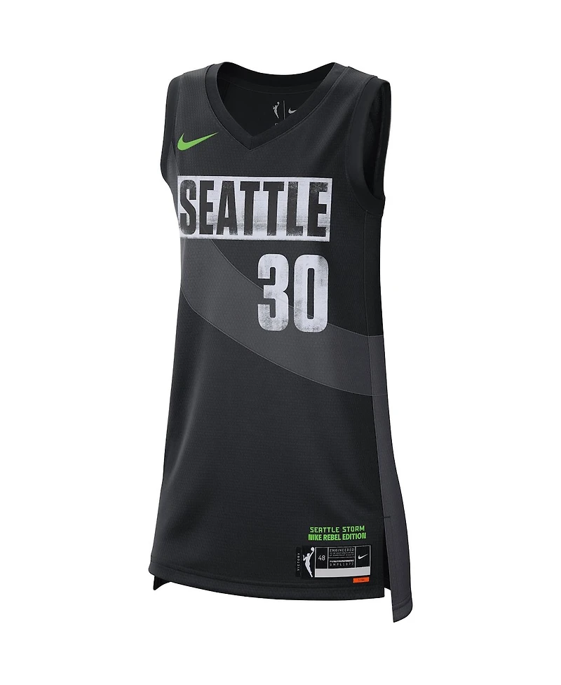 Women's Nike Breanna Stewart Black Seattle Storm Rebel Edition Jersey