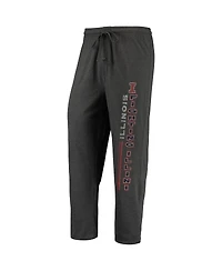 Men's Concepts Sport Heathered Charcoal, Navy Illinois Fighting Illini Meter T-shirt and Pants Sleep Set