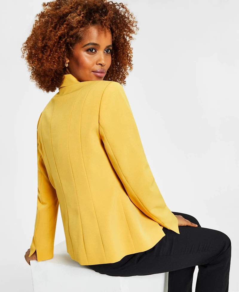 Kasper Crepe One-Button Blazer