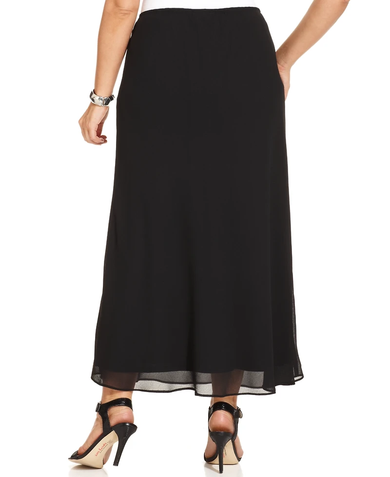 Msk Plus Size Chiffon Maxi Skirt