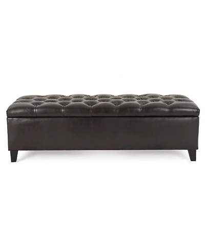 Ottilie Contemporary Button-Tufted Storage Ottoman Bench