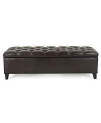 Ottilie Contemporary Button-Tufted Storage Ottoman Bench