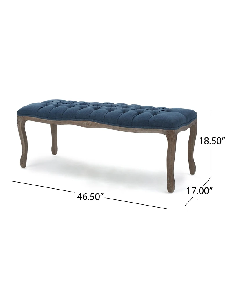 Tassia Traditional Button Tufted Bench
