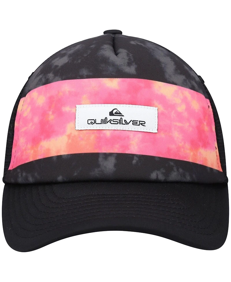 Men's Quiksilver Black Pidgeon Chicken Trucker Snapback Hat