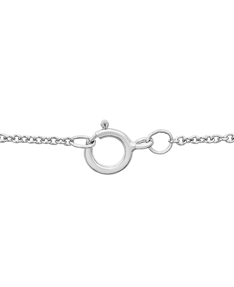 Diamond Cluster 18" Pendant Necklace (1/10 ct. t.w.) in Sterling Silver, Created for Macy's
