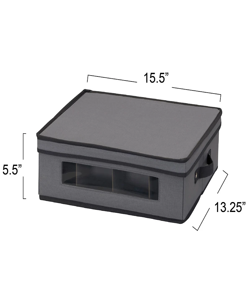 Household Essentials China Cup Chest with 12 Storage Compartments