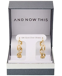 Women's Crystal Link Hoop Earring