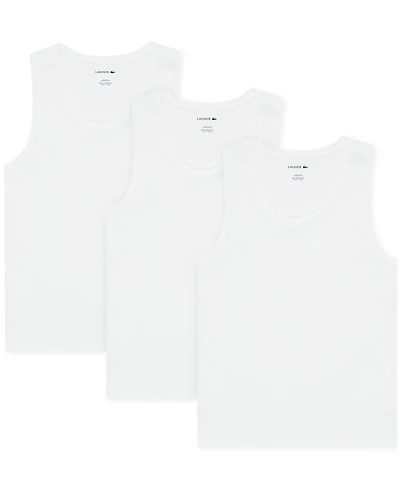 Lacoste Men's 3-Pack Essential Slim Tank Tops